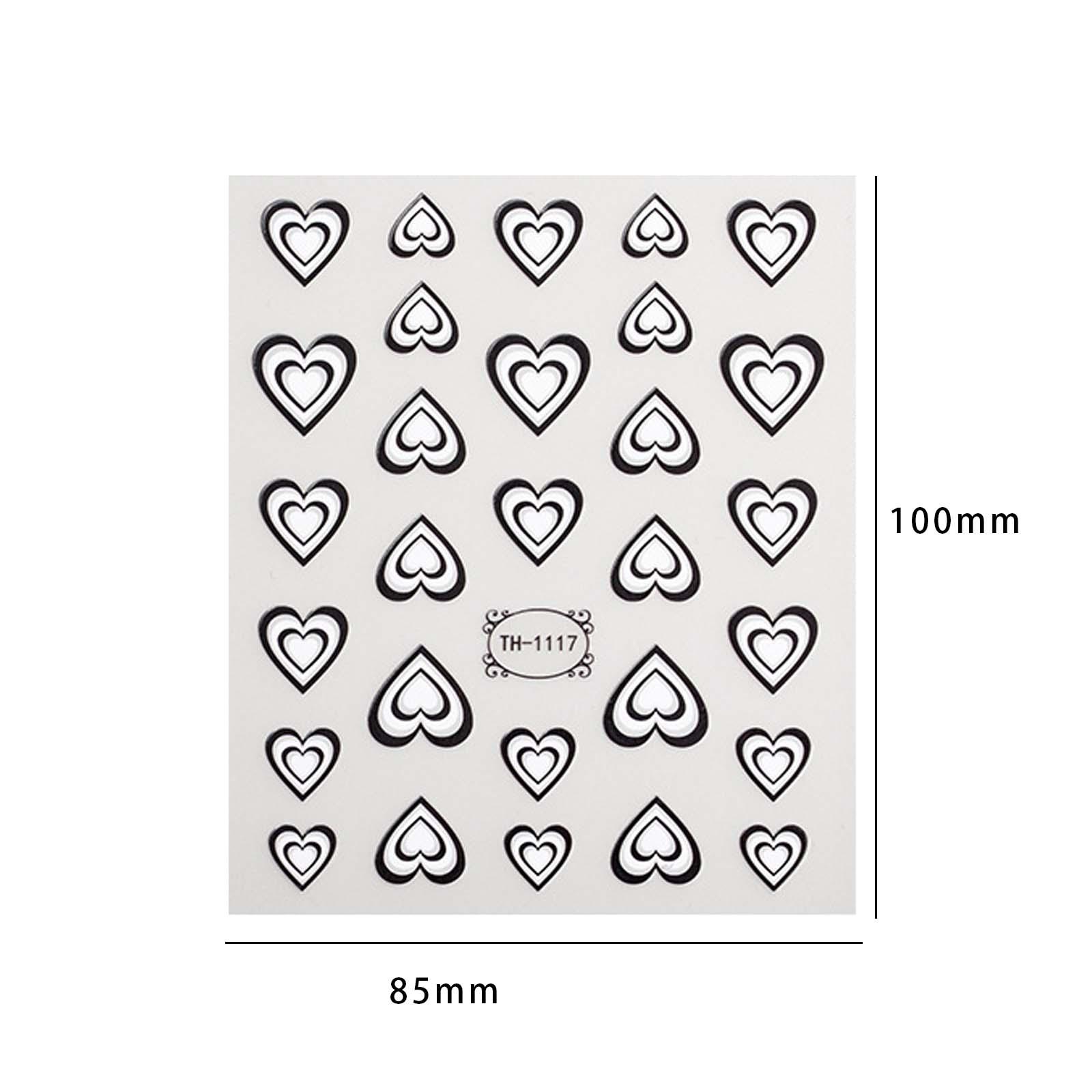 バレンタインデー 3D ハート ネイルアート ステッカー D - Nail Art Valentines Day のレビューと価格