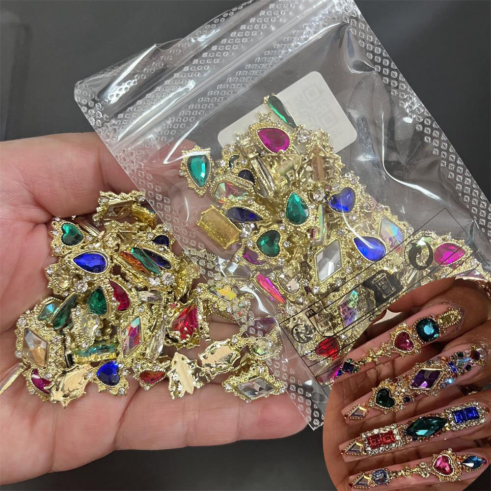 60 個ミックスネイルアートラインストーンハート/スクエア/ - Nail Art Valentines Day のレビューと価格
