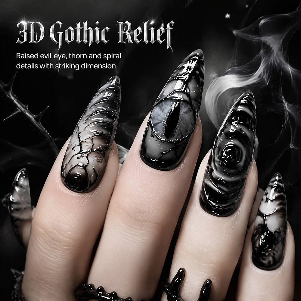 スティレットゴシックプレスオンネイル30枚入り 光沢アクリル - Nail Art Press On のレビューと価格